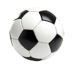 Classic Black and White Soccer Ball Isolated on Black Background