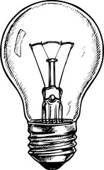 Vintage light bulb vector
