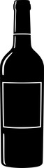 Obraz premium wine silhouette, wine icon vector illustration 