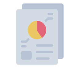 data chart flat icon for analytics research in stem learning