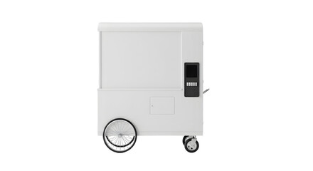 White Food Cart isolated on transparent background