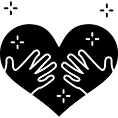 Obraz premium Heart hug Icon