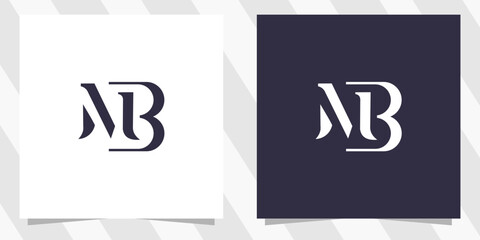 letter mb bm logo design vector