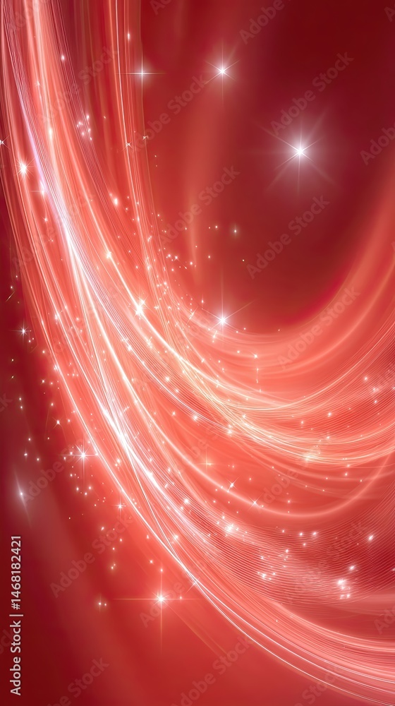 Aufkleber coral swirls and twinkling stars create an enchanting background experience for any design project