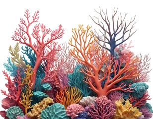 Vibrant Coral Reef Composition