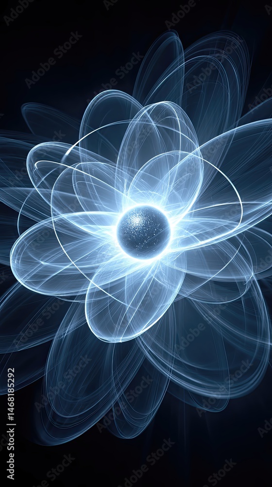 Fototapete Exploring the Interplay Between Quantum Fields and Artificial Intelligence in a Digital Cosmos