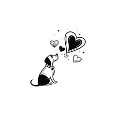 dog and heart