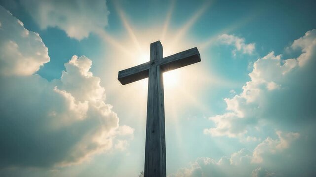 Skyward Cross. Celebratory Joy. Symbol.