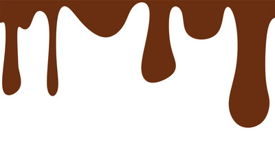 chocolate vector. chocolate background. melted chocolate on a white background. Dripping melted chocolate background with space for text, isolated flat vector illustration. background	