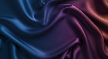 Obraz premium Smooth gradient fabric background in deep blue and purple tones