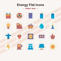 Energy and Power Flat Icons Collection