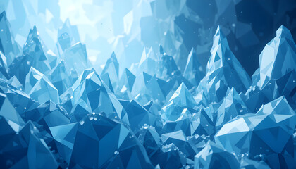 Stunning Blue Crystal Cave Abstract Background Texture for Design