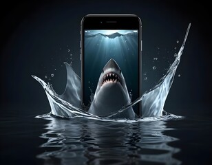 Shark Attack on Smartphone Screen