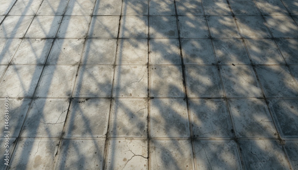 Poster layered shadow patterns on tiled surface abstract architectural texture