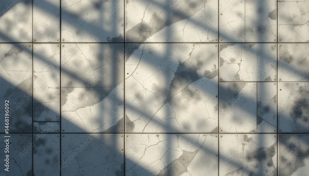 Aufkleber abstract shadow play layered tones and geometric tile patterns