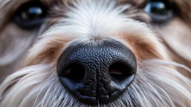Close-up shot of a dog's snout.