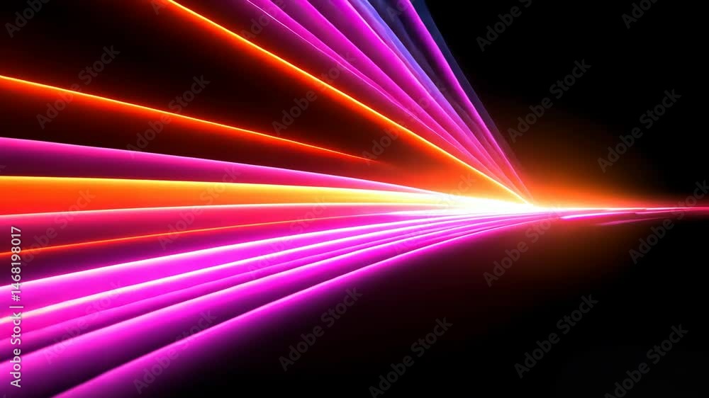 Poster vibrant neon lines and light trails create dynamic energy and visual effects for creative projects