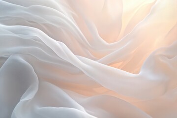 Fototapeta premium Soft, flowing, sheer fabric texture in light.