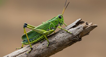 Fototapeta premium grasshopper on the grass