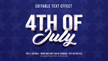 4th of july editable text effect
