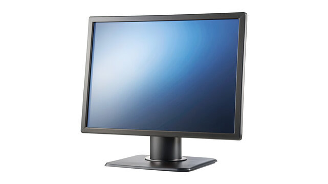 Professional looking flat screen monitor with a clean blue gradient display