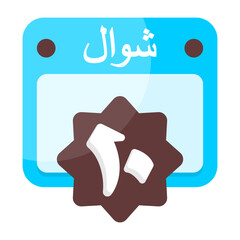 10 Shawwal Calendar Icon