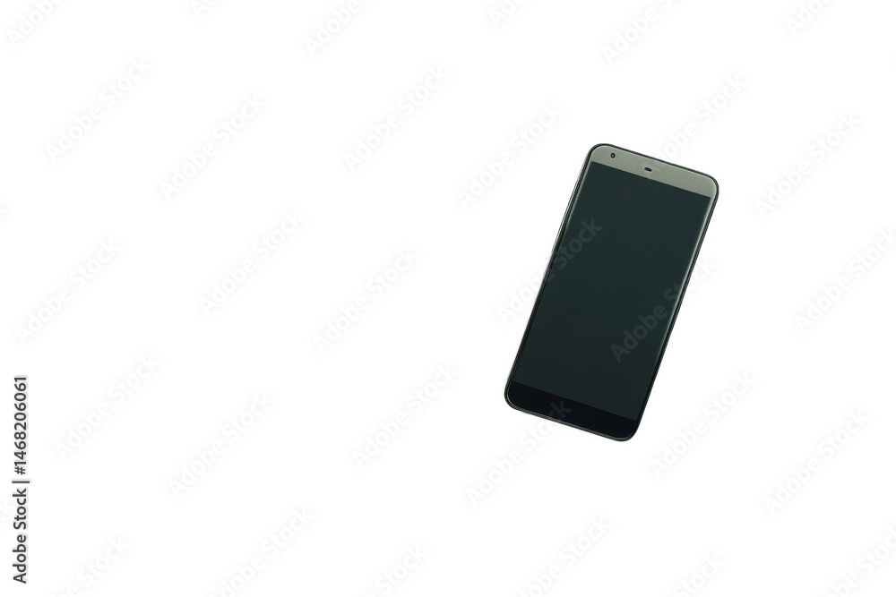 Aufkleber modern smartphone display dark screen technology mobile device app flat on transparent background