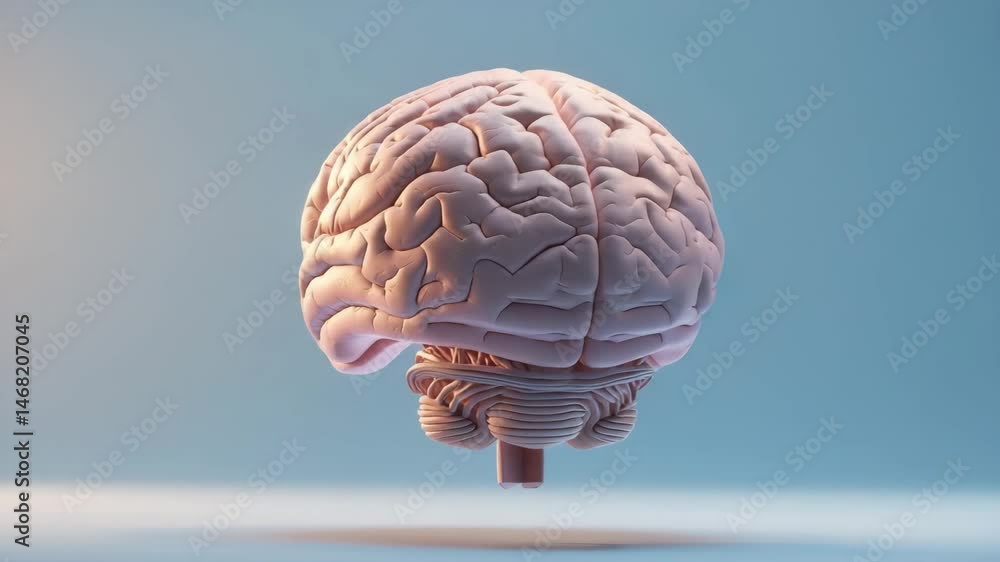 Aufkleber brain animation featuring isolated structure and open space for ideas