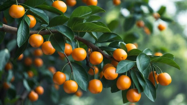 Kumquat tree branch