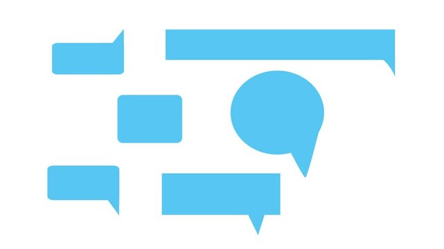 message chat box animation. speech bubble animation.  message box with  hd animation. pop up chat box, text message bubble animation. talk sign, send message.