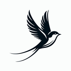Fototapeta premium swallow bird silhouette vector illustration