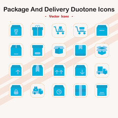 Package and Delivery Duotone Icons