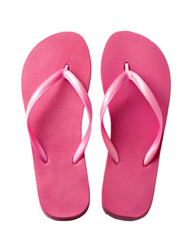 Pair of Flip-Flops on a White Background