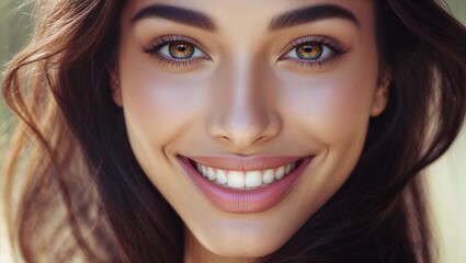 Smile Grin Beam With Eyebrow Arch Joyfully