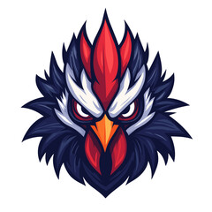 Esports logo featuring a fierce bird design with sharp features and vivid colors