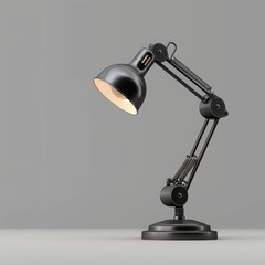 Desk lamp isolated on transparent background adjustable arm studio lighting logos .