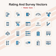 Rating and Survey Vector Icons