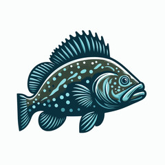 Fototapeta premium grouper fish vector illustration