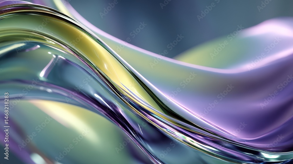 Aufkleber abstract flowing colors with a glossy, smooth texture creating a contemporary art effect.