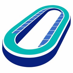 Air Track on White Background