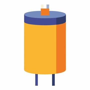 Capacitor on White Background
