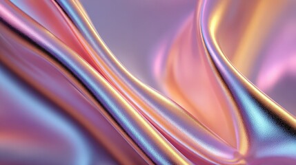 Naklejka premium Abstract flowing fabric with soft pastel colors and a shiny texture.