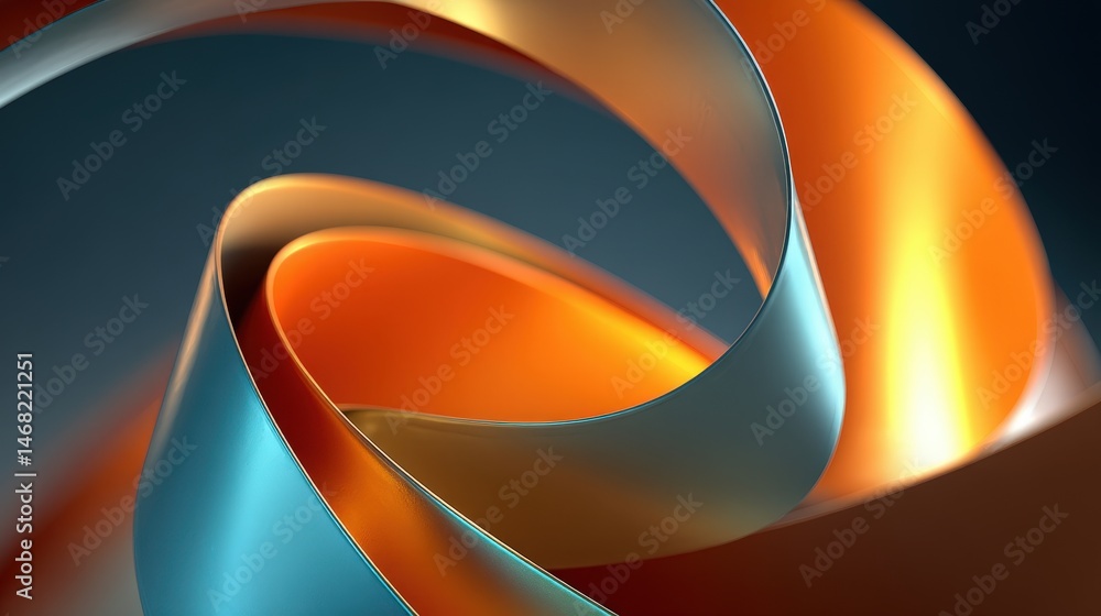 Poster abstract swirl of vibrant colors with smooth curves and dynamic motion.