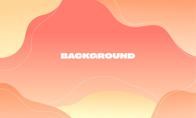 Abstract background with smooth organic shapes and a warm gradient in peach and orange colors. Stylish and minimalistic design for use in web design, presentations, social media, digital projects.