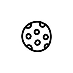 Golf ball doodle icon with hand drawn design style