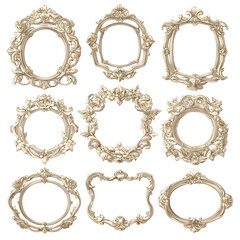 Obraz premium Different vintage frames set vector --v 6.1 --s 750 --raw