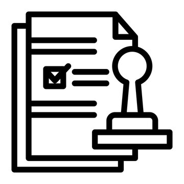 Approval Icon # Notary Pack Themes # Outline Style