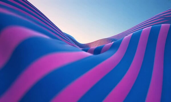 Purple and blue hillscape illustration