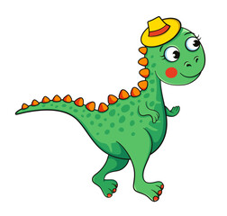 Trex Female Dinosaur Logo. Cute Female Mascot