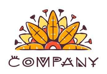 Ethnic Tribal Flower Logo 